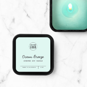 Produktetikett für das Logo-Skript mit benutzerdef Quadratischer Aufkleber