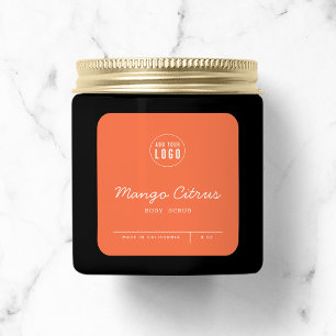 Produktetikett für das Logo-Skript mit benutzerdef Quadratischer Aufkleber