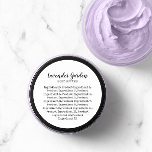 Produktetikett für Schreibmaschineningredients Runder Aufkleber