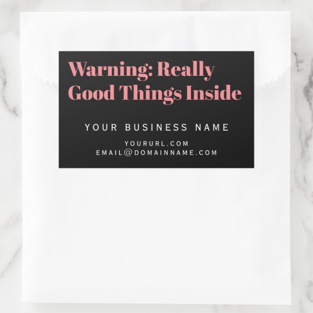 Produktetikett, Verpackung von Geschäften, Rechteckiger Aufkleber (Tasche)