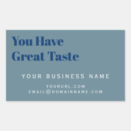 Produktetikett, Verpackung von Geschäften, Rechteckiger Aufkleber