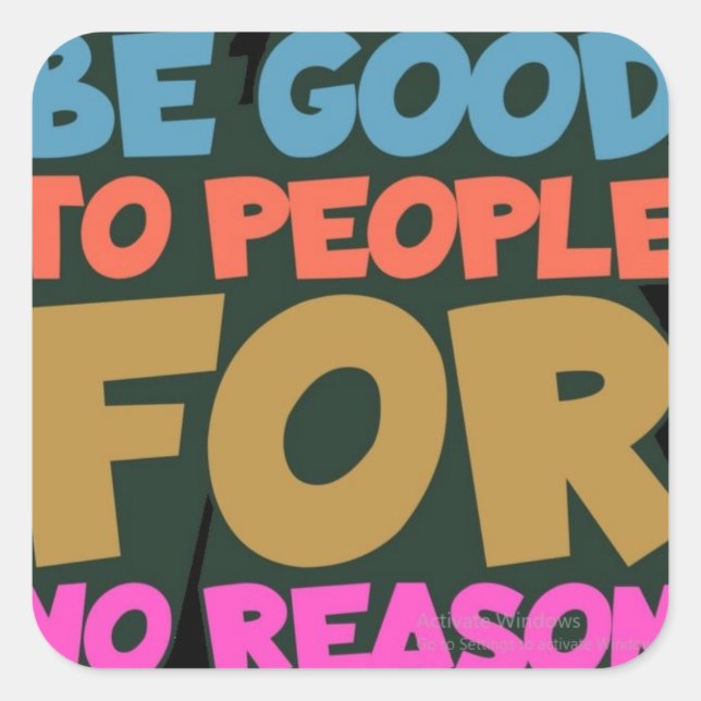 Produktetikette Quadratischer Aufkleber (Vorderseite)