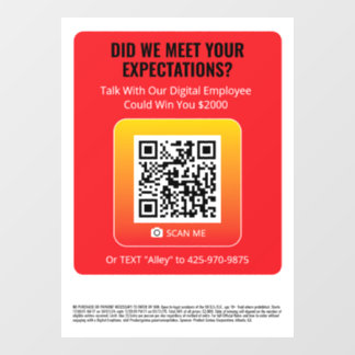 Produktgenie - Fensterklammer - Keene Red Fensteraufkleber