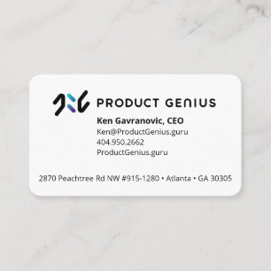 Produktgenius-Visitenkarte Visitenkarte
