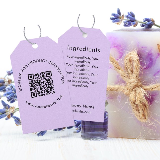 Produktinhaltsverzeichnis QR-violettes Geschäft Geschenkanhänger (Von Creator hochgeladen)