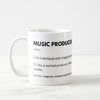 Produktion von Musik und Audio Engineer Kaffeetasse