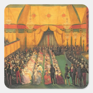 Produktion von 'Richard the Lionheart' Quadratischer Aufkleber