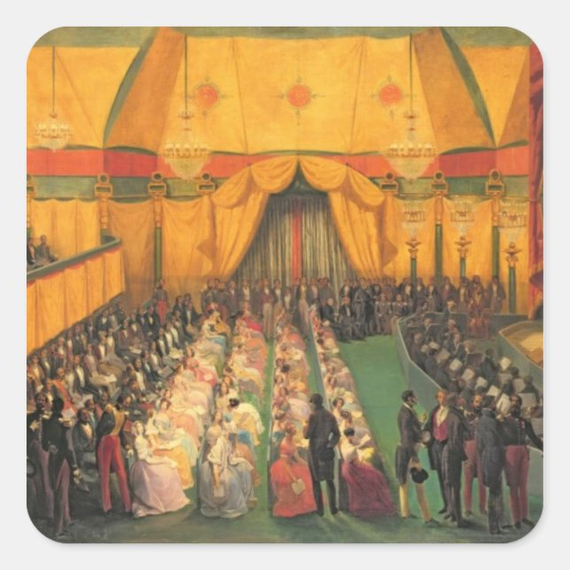 Produktion von 'Richard the Lionheart' Quadratischer Aufkleber (Vorderseite)