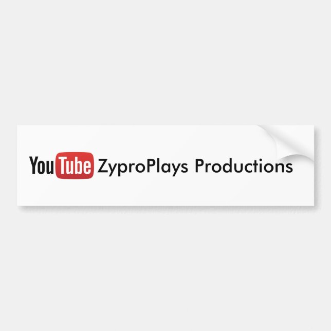 Produktions-Aufkleber YouTube ZyproPlays Autoaufkleber (Vorne)