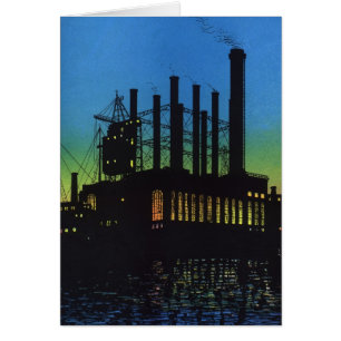 Produktionsstätte bei Sunset, Vintages Geschäft