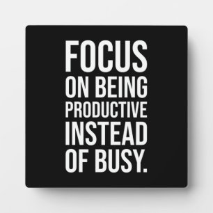 Produktiv vs. beschäftigt - Heuchelei und Erfolgsm Fotoplatte