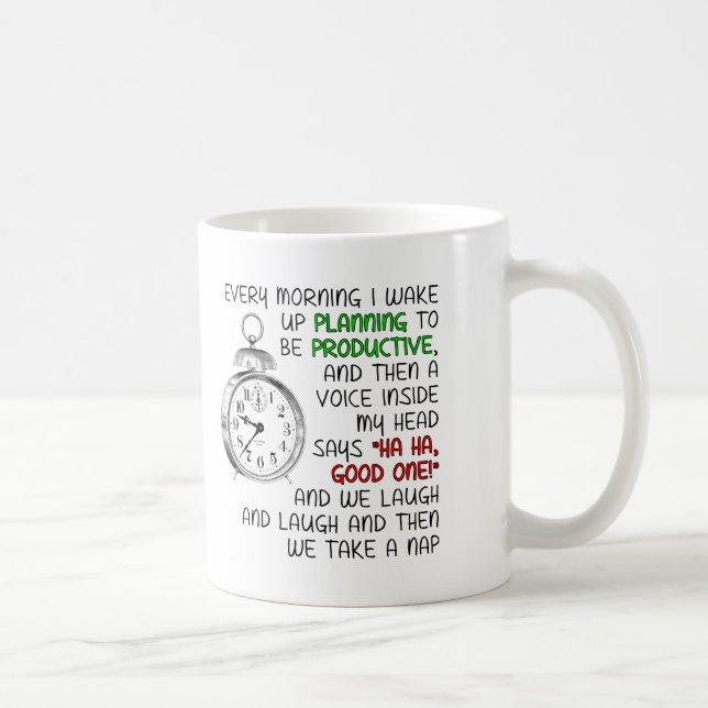 Produktivitäts-Nickerchen Funny Mug Kaffeetasse (Rechts)