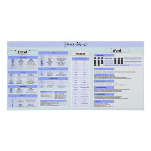 Produktivitätspaket - Word- und Excel-Tastenkombin Poster