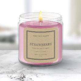 Produktkennzeichnung "Classic Gray Border Kraft" h Quadratischer Aufkleber