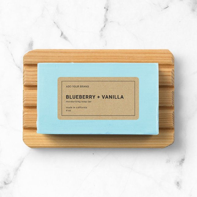 Produktkennzeichnung für dünne graue Border Kraft  Adressaufkleber (Von Creator hochgeladen)