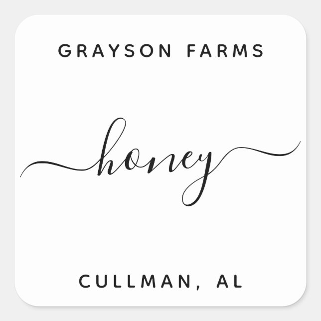 Produktkennzeichnung Quadratischer Aufkleber (Vorderseite)