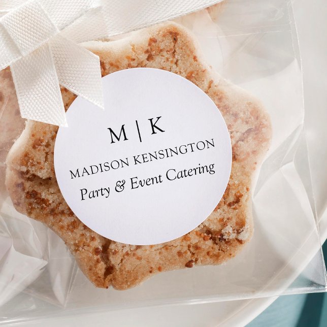 Produktkennzeichnungen für Monogramme oder Logos h Runder Aufkleber (Edit to Customize text, colors and more)