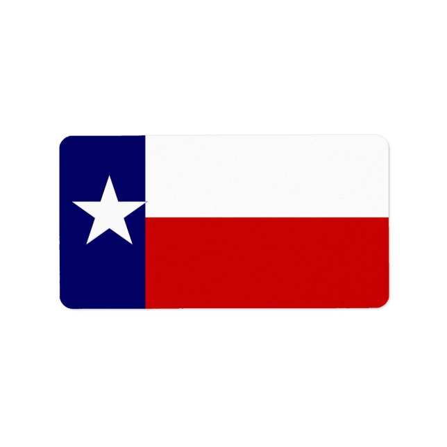 Produktkennzeichnungen Texas Lone Star Staat Desig Adressaufkleber (Vorne)