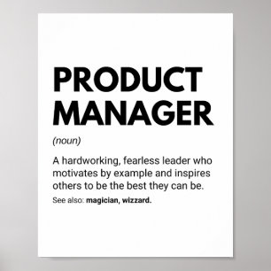 Produktmanager Lustige Boss-Definition Poster