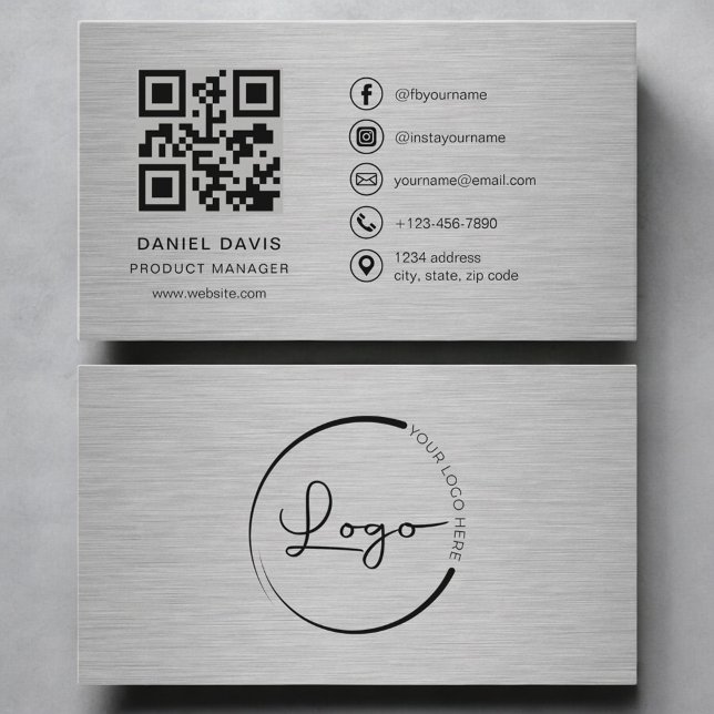 Produktmanager Metal QR Code Visitenkarte (Von Creator hochgeladen)