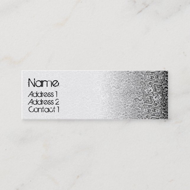 PRODUKTschwarzes Mini Visitenkarte (Vorderseite)