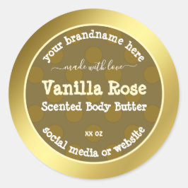 Produktverpackungsmarken mit Gold Effect Beruflich Runder Aufkleber