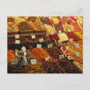 Produzent, Boqueria Markt, Barcelona, Spanien Postkarte