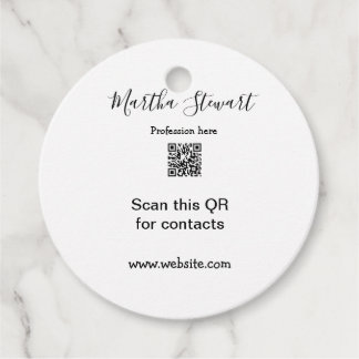 Profession add QR code details website company bus Geschenkanhänger