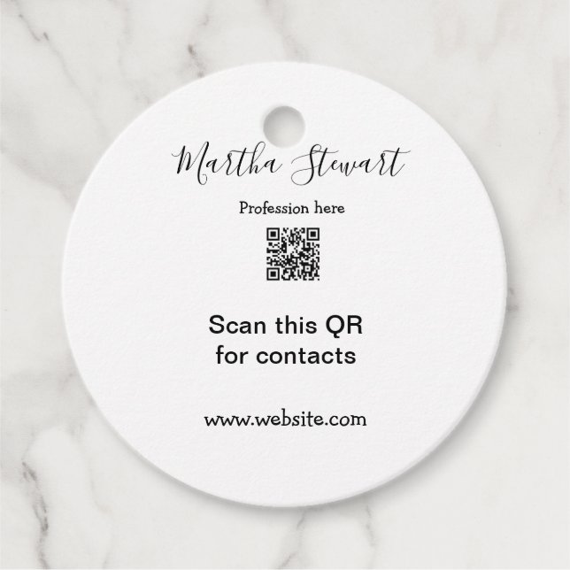 Profession add QR code details website company bus Geschenkanhänger (Vorderseite)