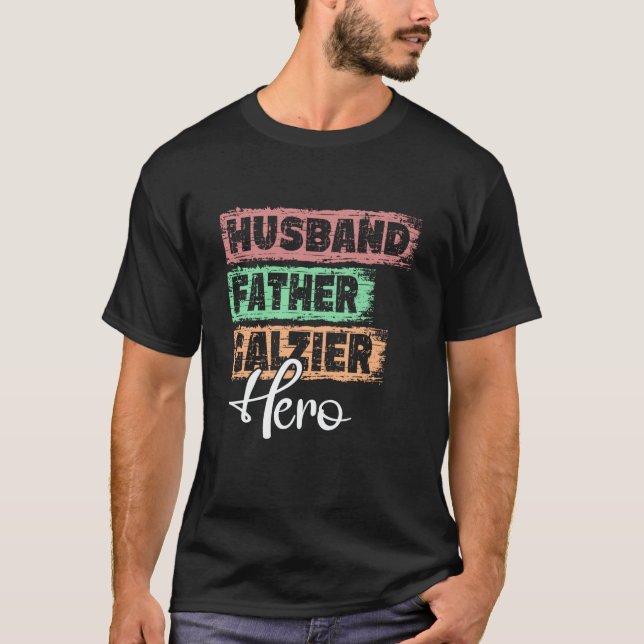Profession dad hero father Glazier  1 T-Shirt (Vorderseite)