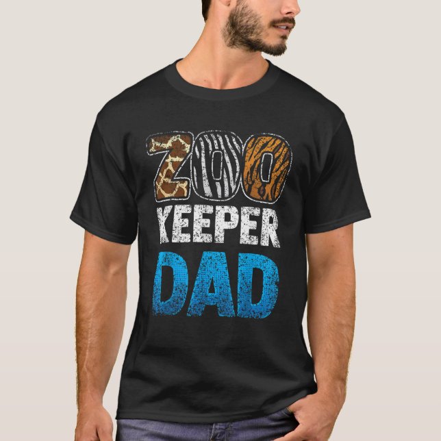 Profession Job Animal Safari Zoo Keeper Dad Zookee T-Shirt (Vorderseite)