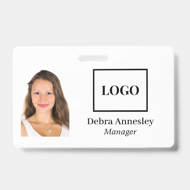 Professional Add Employee Photo Company Logo Ausweis (Vorderseite)