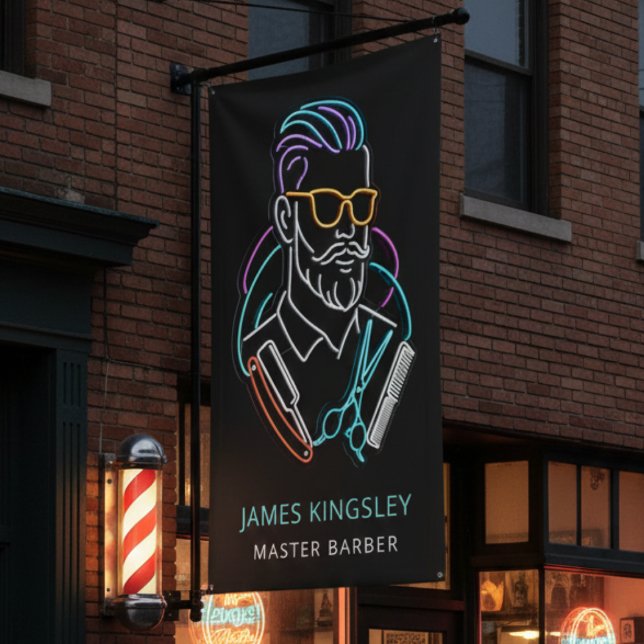 Professional Barber Haircut Shave Grooming Stylish Banner (Von Creator hochgeladen)