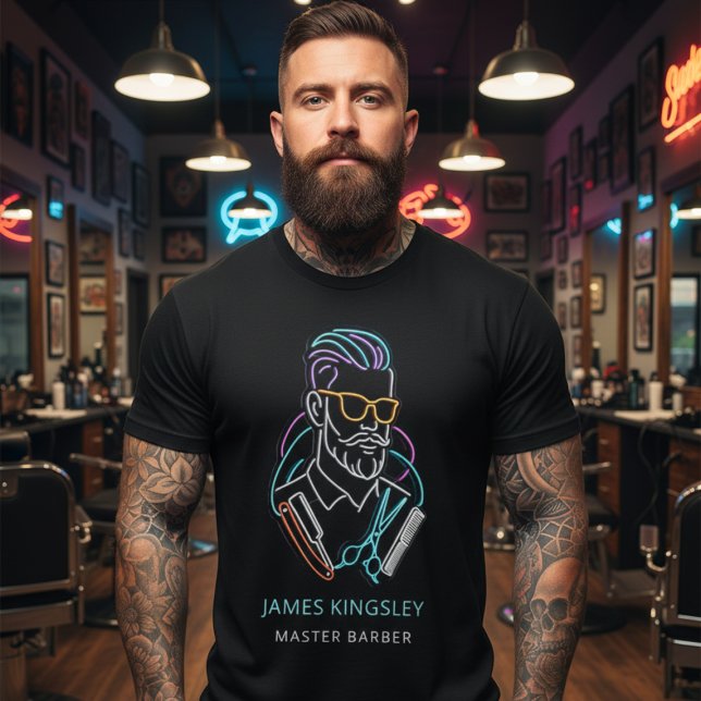 Professional Barber Haircut Shave Grooming Stylish T-Shirt (Von Creator hochgeladen)