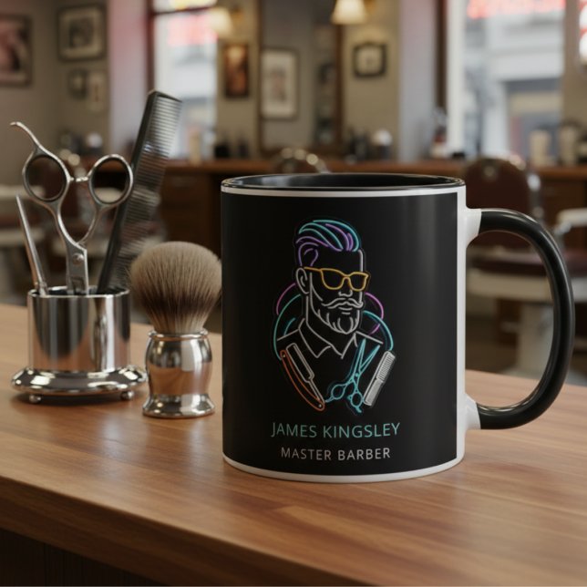 Professional Barber Haircut Shave Grooming Stylish Tasse (Von Creator hochgeladen)