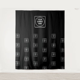 Professional Black Backdrop Custom Business Wandteppich