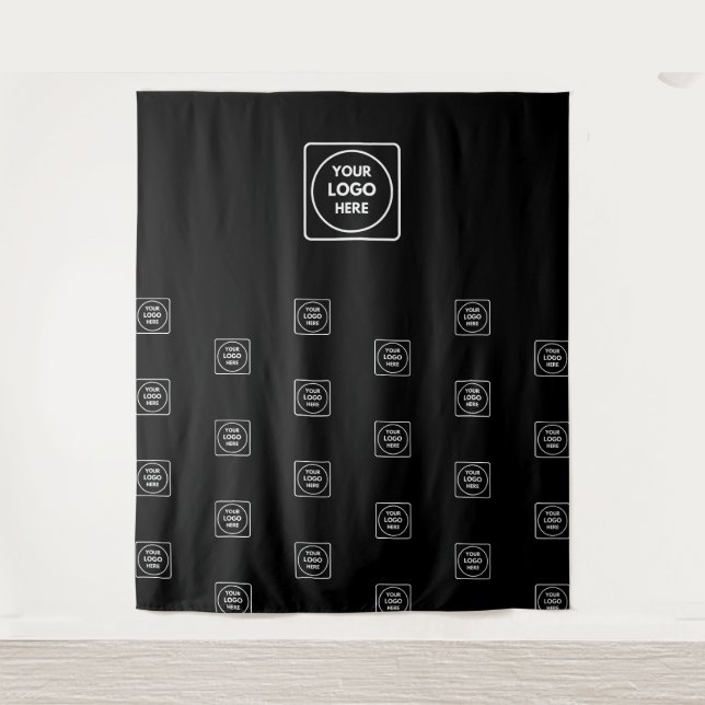 Professional Black Backdrop Custom Business  Wandteppich (Vorderseite)