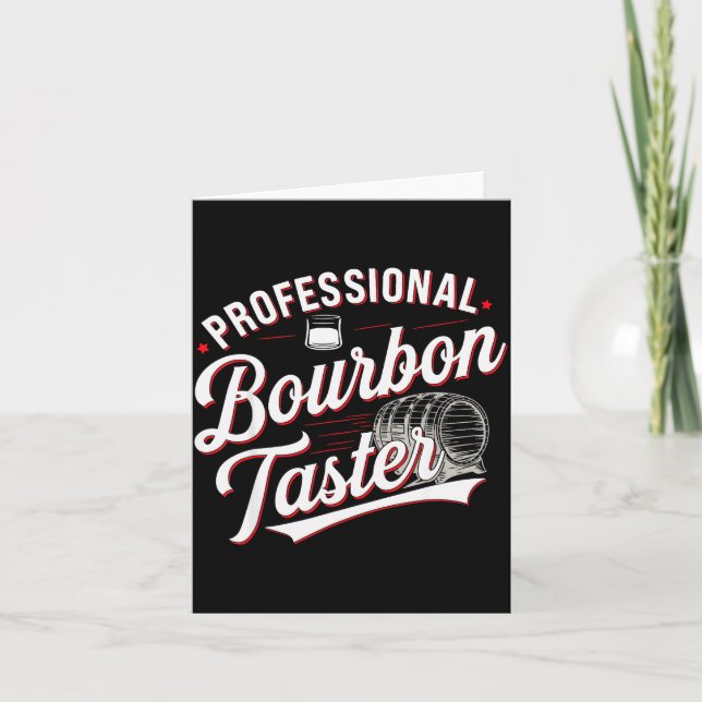 Professional Bourbon Taster Funny Drinking Whiskey Karte (Vorderseite)