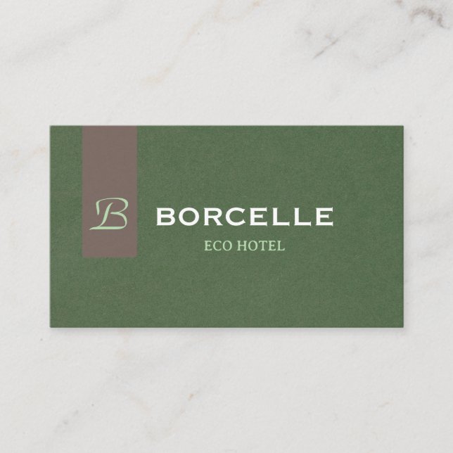 Professional Business Card in Elegant Olive Green  Visitenkarte (Vorderseite)