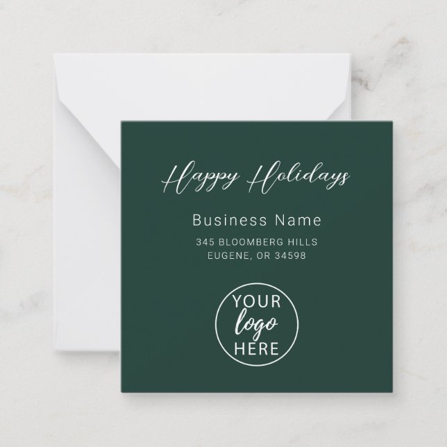 Professional Business Logo Christmas Holiday  Mitteilungskarte (Vorderseite)