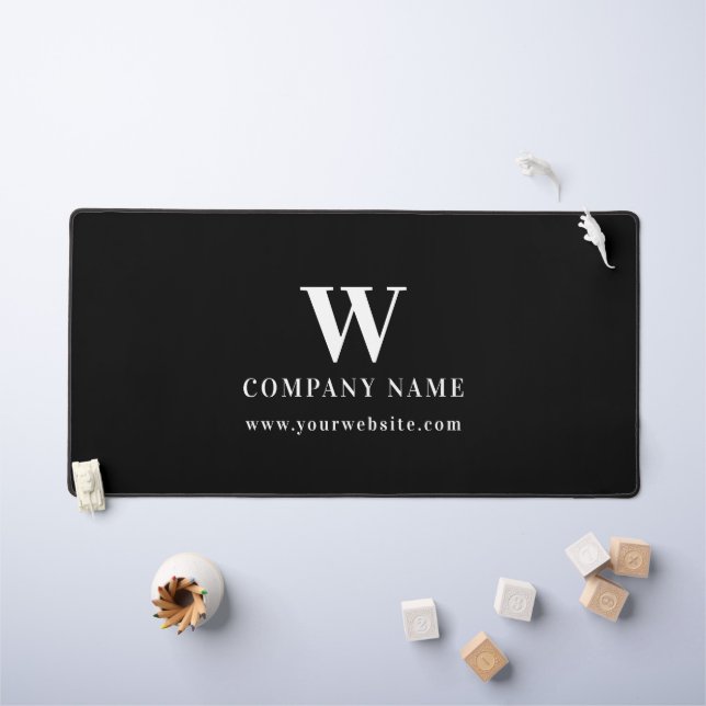 Professional Business Logo Monogram Name Website Schreibtischunterlage (Kindertisch)