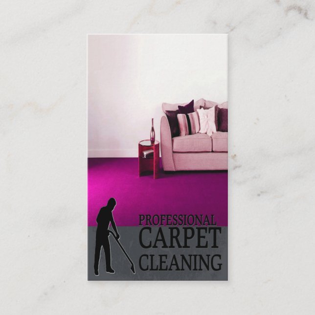 Professional Carpet Cleaning Service Geschäft Card Visitenkarte (Vorderseite)