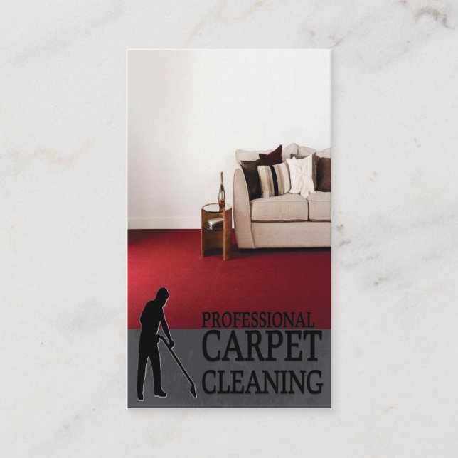Professional Carpet Cleaning Service Geschäft Card Visitenkarte (Vorderseite)