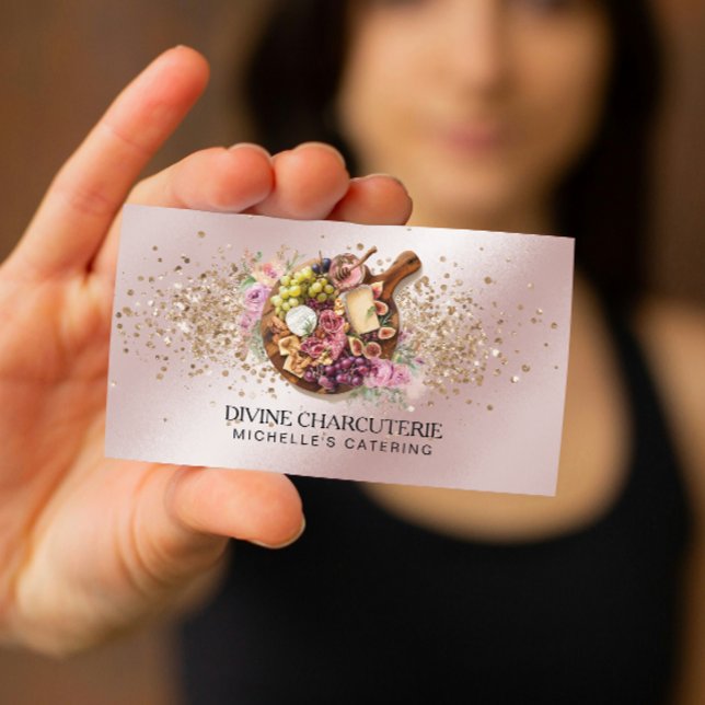 Professional Charcuterie Catering Grazing Board  Visitenkarte (Professional Charcuterie Catering Grazing Board Business Card)