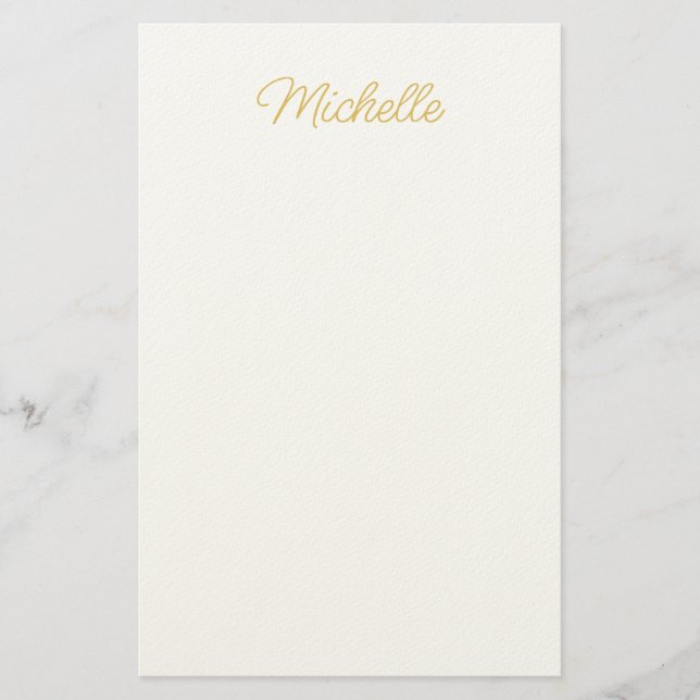 Professional Classical Minimalist Plain Own Name Briefpapier (Vorderseite)