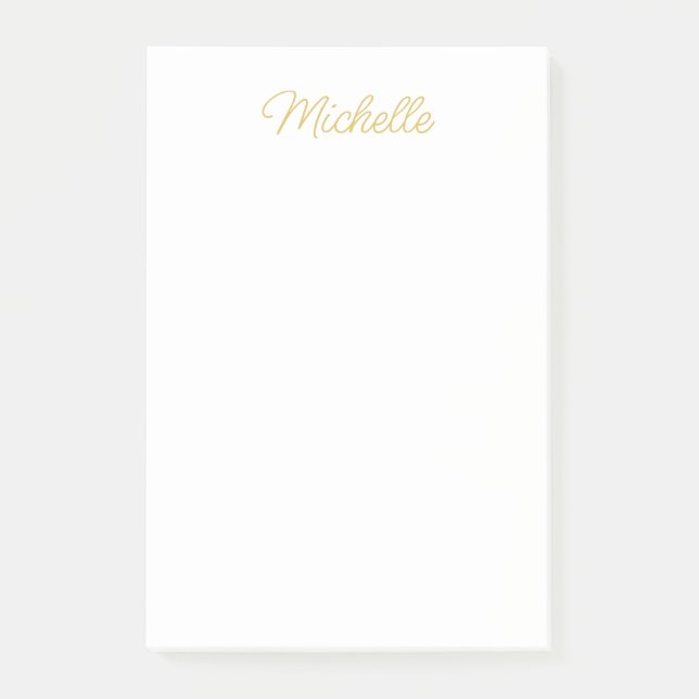 Professional Classical Minimalist Plain Own Name Post-it Klebezettel (Vorderseite)