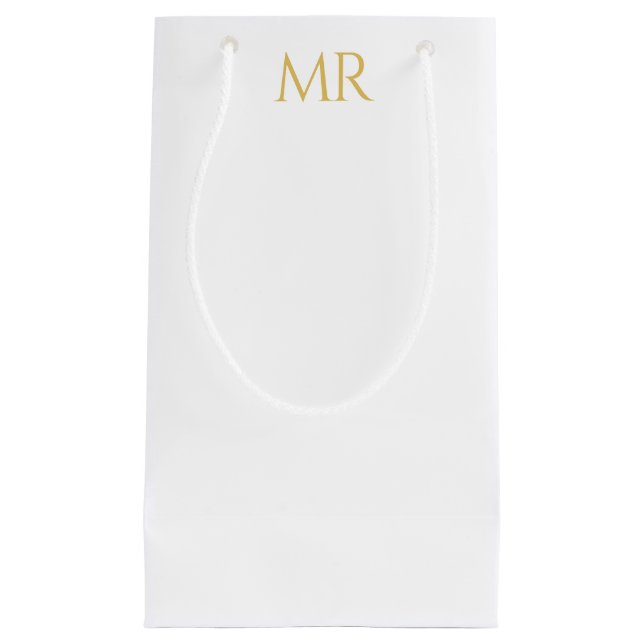 Professional Classical Monogram Minimalist Plain Kleine Geschenktüte (Vorderseite)