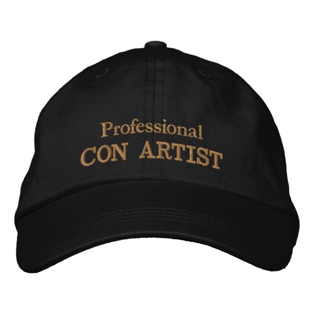 Professional CON ARTIST embroidered trucker hat Bestickte Baseballkappe (Vorderseite)