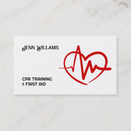 Professional CPR Instructor Business Cards with QR Visitenkarte