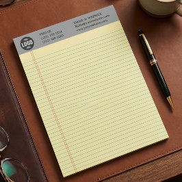 Professional Custom Business Logo Grey Notepad Notizblock